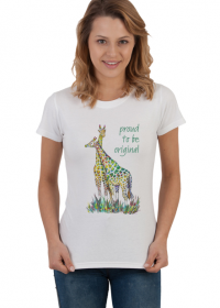 Żyrafy - dumne z bycia oryginalnymi, koszulka damska