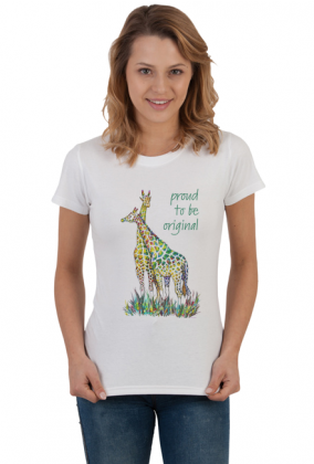 Żyrafy - dumne z bycia oryginalnymi, koszulka damska