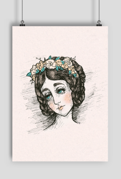 Wiktoriańska dama - Print A2