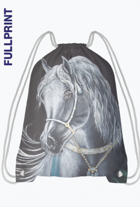 TORBA WOREK FULL PRINT Z KONIEM ARABSKIM - Pearl Grey Arabian Horse " © DH