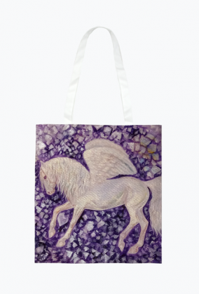 EKO TORBA FULLPRINT Z PEGAZEM -SPIRIT OF HORSE - AMETHYST PEGASUS JAMINI ©DH