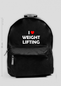 Mini plecak I love weightlifting czarny