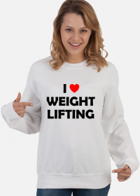 Bluza damska klasyczna I love weightlifting