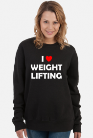 Bluza damska klasyczna I love weightlifting czarna