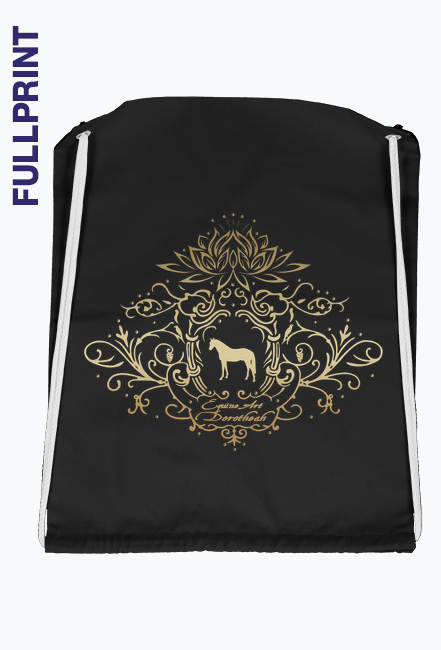 WOREK FULLPRINT Z KONIEM -Emblem with a Oldenburger Stallion Horse and a Lotus ©DH