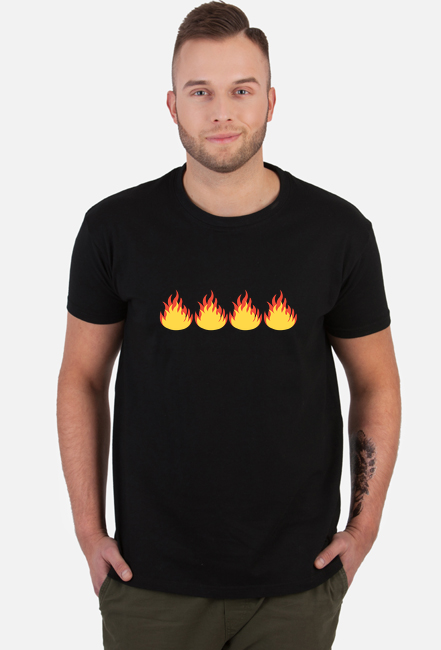 Koszulka męska płomienie