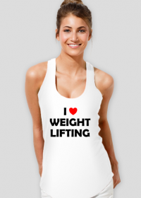 Koszulka bokserka I love weightlifting