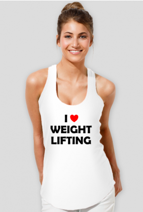 Koszulka bokserka I love weightlifting