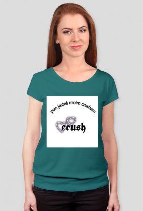 Koszulka Damska ze ściągaczem oraz napisem "pov: jesteś moim crushem"