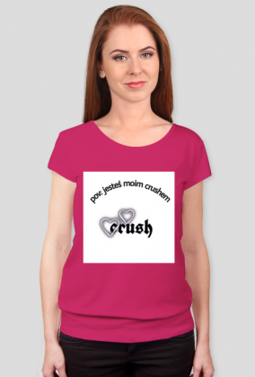 Koszulka Damska ze ściągaczem oraz napisem "pov: jesteś moim crushem"
