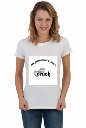 Koszulka Damska z napisem "pov: jesteś moim crushem"