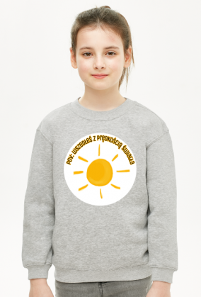 Bluza dziecięca unisex z napisem "pov: wszedłeś z prędkością światła"