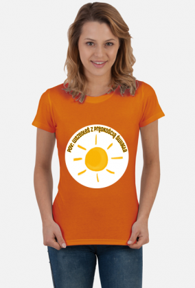 Koszulka Damska z napisem "pov: wszedłeś z prędkością światła"