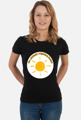 Koszulka Damska z napisem "pov: wszedłeś z prędkością światła"