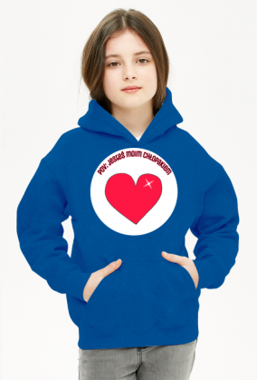 Bluza dziecięca unisex z kapturem, kieszenią i z napisem "pov: jesteś moim chłopakiem"