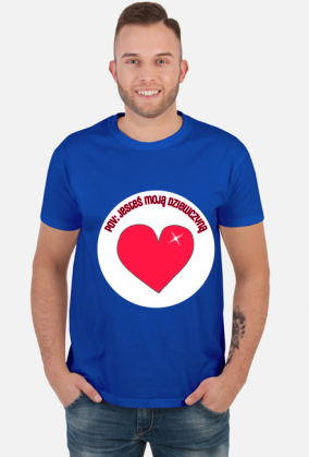 Koszulka męska z napisem "pov: jesteś moją dziewczyną"