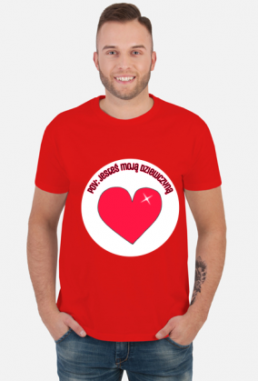 Koszulka męska z napisem "pov: jesteś moją dziewczyną"