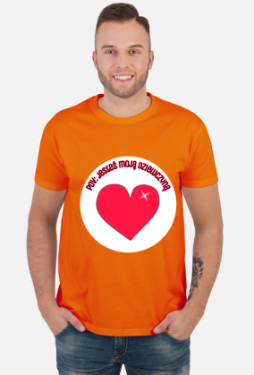 Koszulka męska z napisem "pov: jesteś moją dziewczyną"