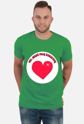 Koszulka męska z napisem "pov: jesteś moją dziewczyną"