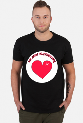 Koszulka męska z napisem "pov: jesteś moją dziewczyną"