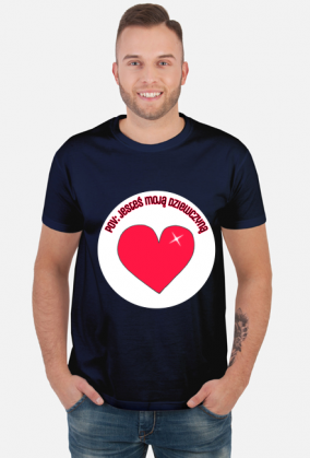 Koszulka męska z napisem "pov: jesteś moją dziewczyną"