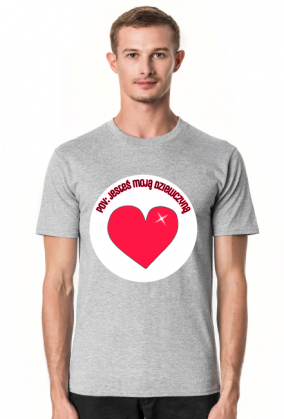 Koszulka męska z napisem "pov: jesteś moją dziewczyną"