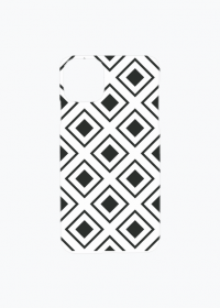 etui na telefon, wzór geometryczny, czarno białe, iPhone 11