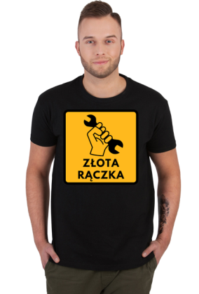 Koszulka Męska - Tata Złota rączka (Prezent na Dzień Ojca)