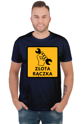 Koszulka Męska - Tata Złota rączka (Prezent na Dzień Ojca)
