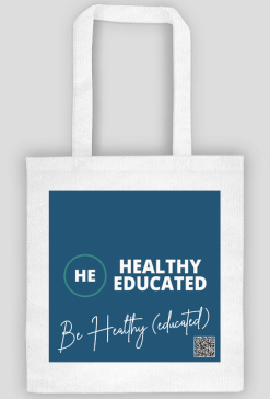 HE torba na zakupy be healthy biały