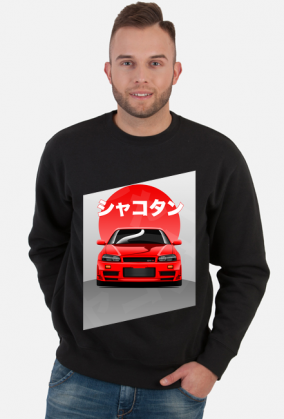 Bluza biała/czarna Nissan Skyline R34 GT-R Red