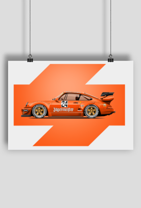 Plakat Porsche 964 RWB