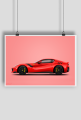Plakat Ferrari F12 TDF (Rosso Corsa)