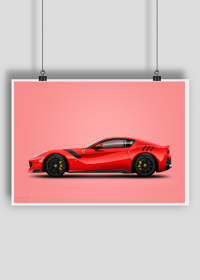 Plakat Ferrari F12 TDF (Rosso Corsa)