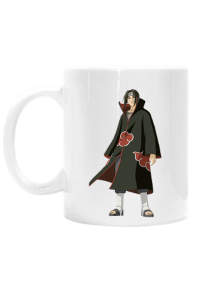 Biały kubek z postacią Itachi Uchiha