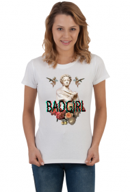 Bad Girl koszulka uliczna nowoczesna koszulka w stylu brutalizmu ulicznego, awangarda