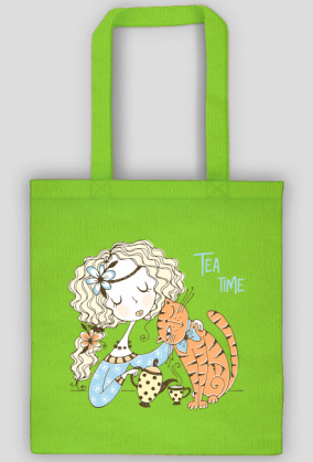 Torba bawełniana- KOCI TEA TIME