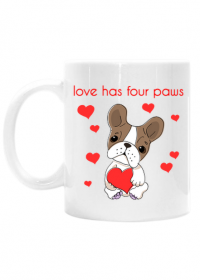 love has four paws mug