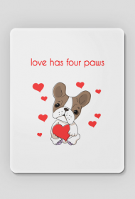 love has four paws mousepad