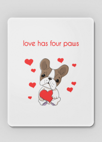 love has four paws mousepad