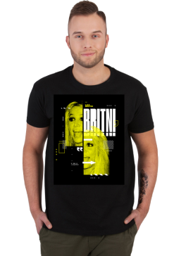 NEW COLLECTION - YELLOW 1 BY Britney Spears - koszulka czarna - unisex