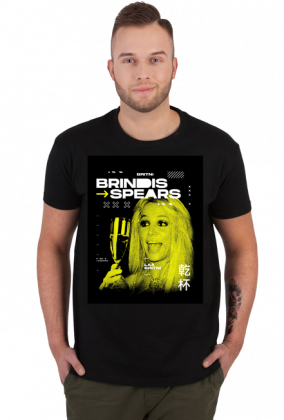 NEW COLLECTION - YELLOW 2 BY Britney Spears - koszulka czarna - unisex