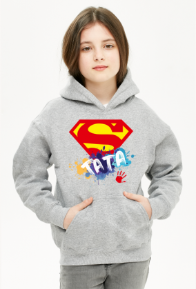 Bluza z Kapturem dla Dziewczynki - Bluza z Kapturem Super Tata