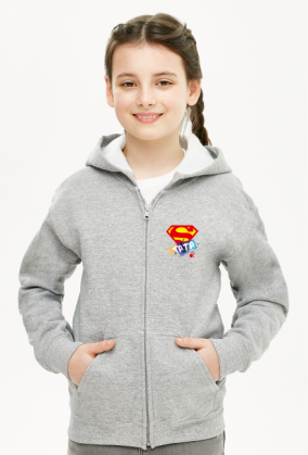 Bluza z Kapturem dla Dziecka - Bluza z kapturem logo Super Tata