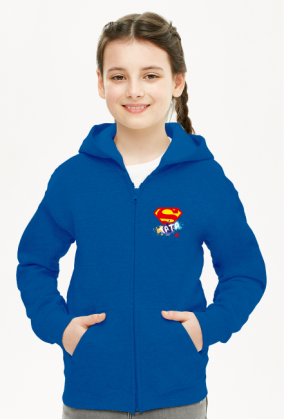 Bluza z Kapturem dla Dziecka - Bluza z kapturem logo Super Tata