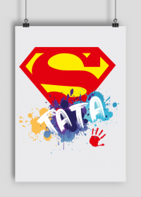Plakat z okazji Dnia Ojca dla Taty 2021 - Super Tata