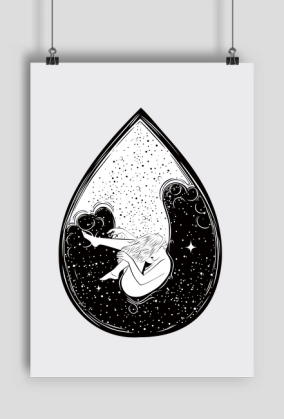 Falling in the black Poster
