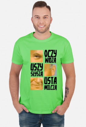 Papież Oczy Widzą Usta Milczą koszulka (różne kolory)