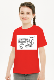 T-shirt dla dziewczynki kotek miau