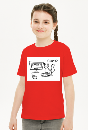 T-shirt dla dziewczynki kotek miau